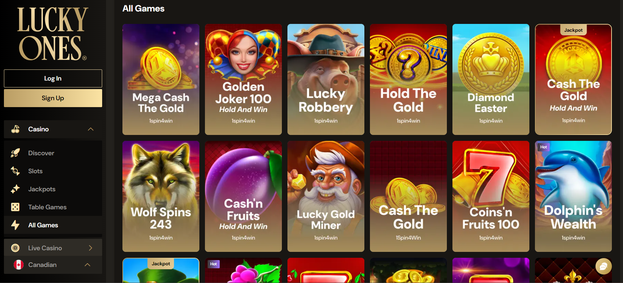 luckyones casino Gameplay